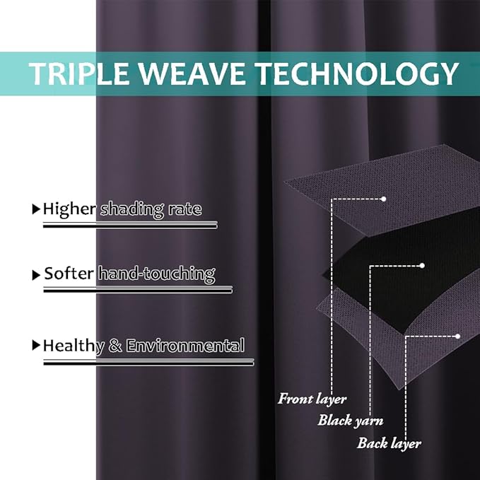 NICETOWN 100% Blackout Short Curtains - Image 6