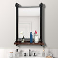 Industrial Pipe Mirror Wood Shelves, Bedroom Mirror by OLDRAINBOW