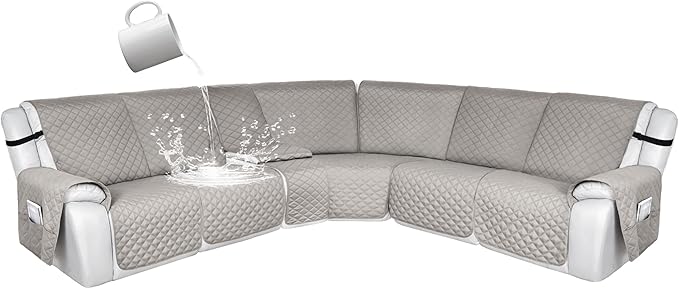HDCAXKJ 100% Waterproof Reclining Sectional Couch Covers L Shape Recliner Sofa by HDCAXKJ
