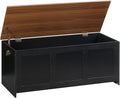 HOOBRO Storage Bench, 43.3" Retro Wooden Storage Chest, Wooden Storage Trunk by HOOBRO