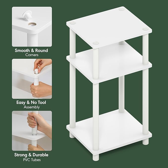 Furinno Turn-N-Tube Side Table, 3-Tier End Table - Image 5