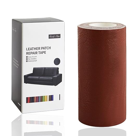 Leather Repair Tape kit Self Adhesive Patch Heavy Duty, Retro Dark Brown 4x60 by Cindy%27s+Tape