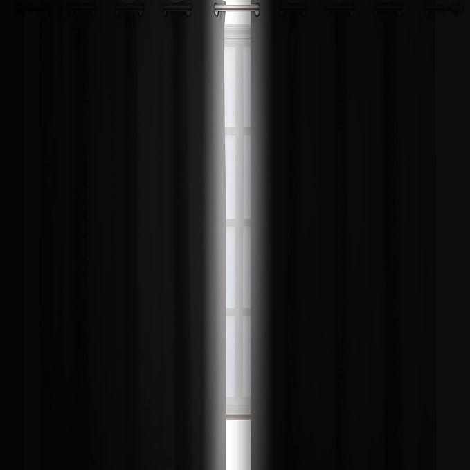 LEMOMO Light Grey Thermal Blackout Curtains/52 x 72 Inch/Set of 2 Panels Room - Image 3