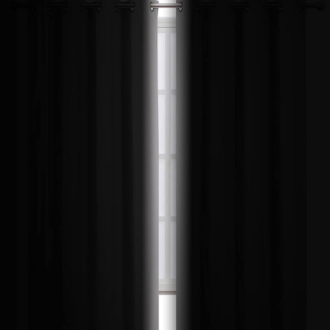 LEMOMO Light Grey Blackout Curtains 52 x 63 Inch Length/Set of 2 Curtain - Image 3