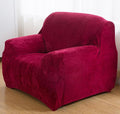 vctops 1-Piece Velvet Plush Stretch Chair Sofa Slipcover Soft Fuzzy Fluffy by vctops