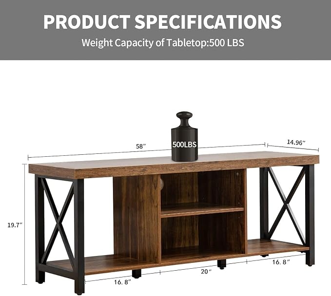 GAZHOME TV Stand for TV up to 65 Inches, TV Cabinet - Image 2