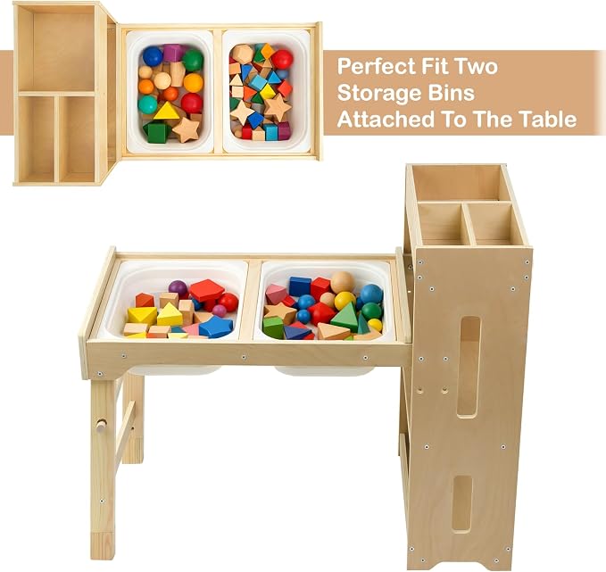 WINGYZ Sensory Table and Chairs, Toddler Activity Table and 2 Chair Set - Image 9