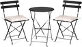 VINGLI Outdoor Folding Bistro Table and Chairs Set of 2, 3-Piece Bistro Set by VINGLI