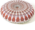 Mandala Floor Pillow Cover Meditation Cushion Seating Throw Hippie Round by EyesofIndia
