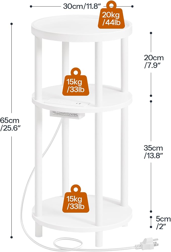 HOOBRO Set of 2 Small Round Side Tables - Image 3