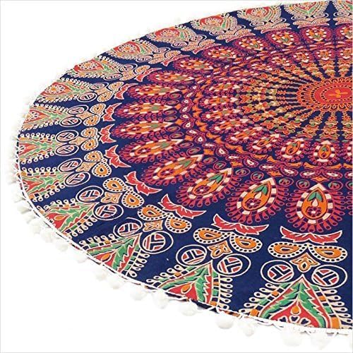 Mandala Floor Pillow Cover Meditation Cushion Seating Throw Hippie Round - Image 7