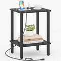 TUTOTAK End Table with Charging Station, Small Side Table, Nightstand Bedside by ChoosetutotakFurnitureBuildYourCozyHome