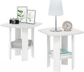 Furinno Simple Design Side Table Set of 2, 2-Tier Modern End Table by Furinno-FitsYourSpaceFitsYourBudget