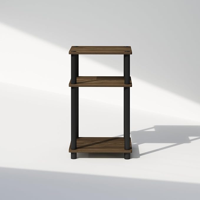 Furinno Just 3-Tier Turn-N-Tube Open Storage Nightstand, Plastic Poles - Image 7