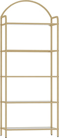 Hzuaneri Bookcase Bookshelf, Tempered Glass Bookshelves, Slim Shelving Unit by Hzuaneri