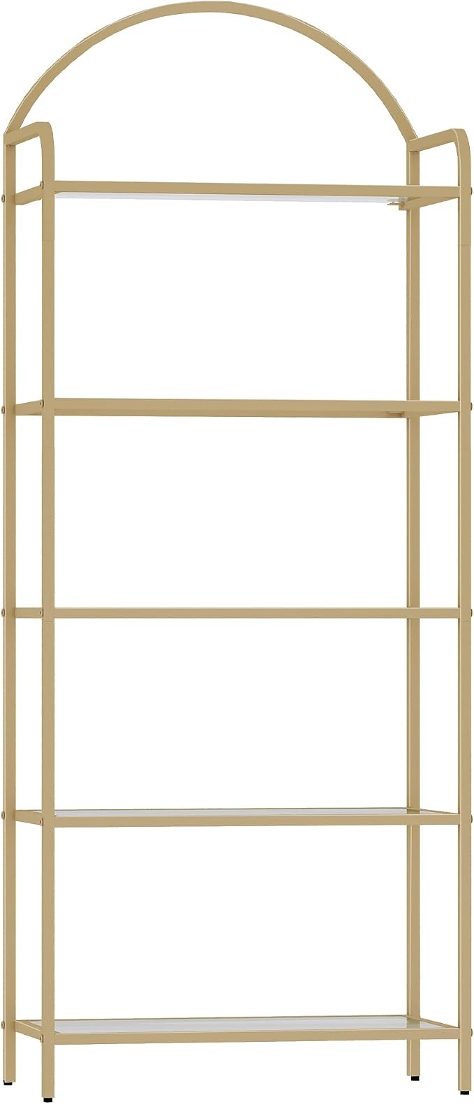 Hzuaneri Bookcase Bookshelf, Tempered Glass Bookshelves, Slim Shelving Unit by Hzuaneri