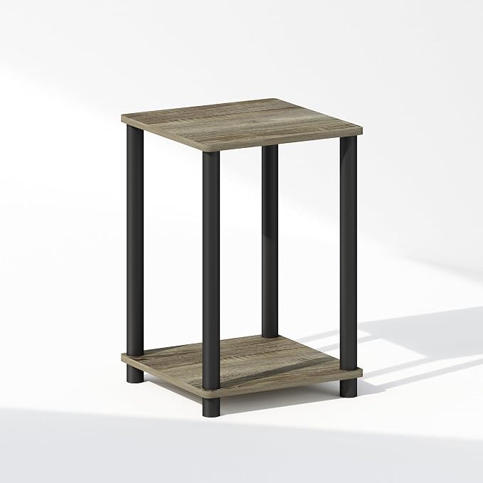 Furinno Turn-N-Tube Night Stand, 2-Tier Open Shelf Design Nightstand, Toolless - Image 3