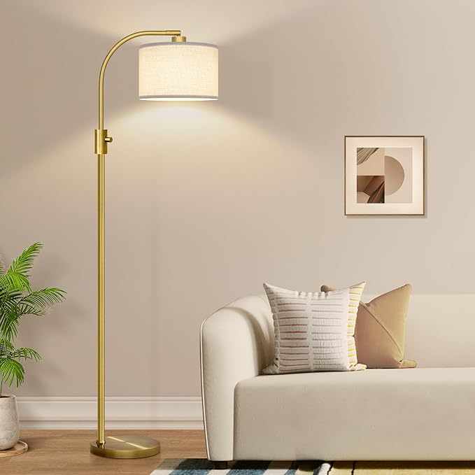 Nintiue Upgraded Modern Arc Dimmable Tall Standing Floor Lamp by Nintiue