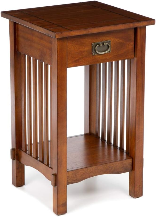 William's Home Furnishing Valencia IV End/Side/Nesting Tables, Antique Oak - Image 3