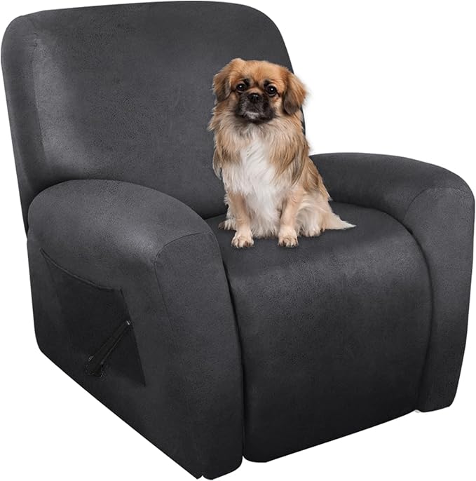 ANARACHON Leather Look Recliner Chair Covers Stay in Place 4-Piece Recliner by ANARACHON