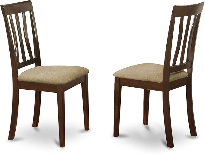 East West Furniture ANC-CAP-W Antique Dining Room Chairs - Image 4