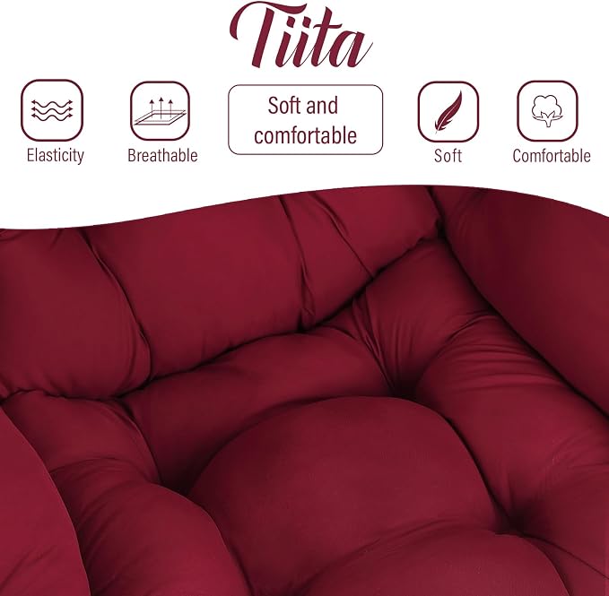 Tiita Lazy Chair with Ottoman, Comfy Leisure Sofa Armchair with Ottoman - Image 9