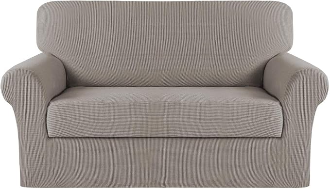 Turquoize Stretch Sofa Slipcover 2 Pieces Sofa Cover Couch Cover by Turquoize