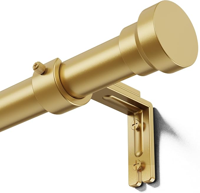 YaFex Curtain Rods 32-84 Inch, Heavy Duty 1 Inch Adjustable Curtain Rod by YaFex