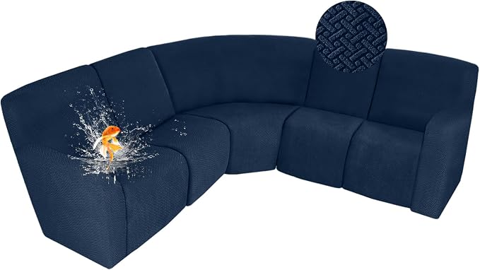 ALIECOM 100% Waterproof Recliner Sectional Couch Covers L Shape Stretch Corner by ALIECOM