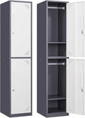 Metal Locker for Home, Dressing Room, Lockable Locker Cabinet by Anxxsu