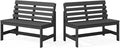 SERWALL Outdoor Bench, All Weather HDPE Outdoor Benches, 2-Person Armless Porch by SERWALL