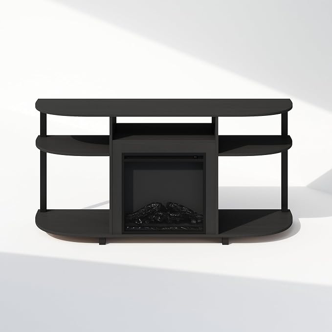 Furinno Jensen Fireplace TV Stand, NO Heat Decorative Electric Fireplace TV - Image 5