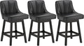 YaFiti Swivel Bar Stools Set of 3, 26 Inch Counter Height Bar Stools by YaFiti