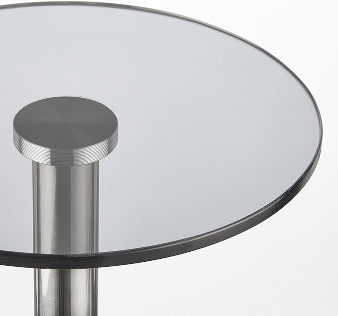 mDesign Glass Top Side/End Drink Table - Image 5
