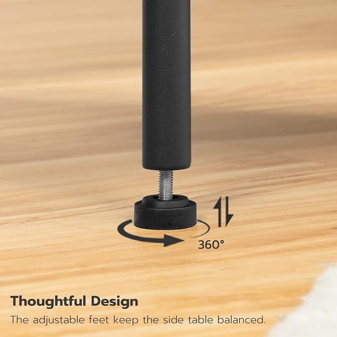HOOBRO Side Table with Charging Station, Small End Table with USB Port and - Image 8