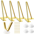 SMARTSTANDARD 8 Inch Hairpin Furniture Legs, 3/8'' Rods Metal Home DIY Projects by SMARTSTANDARD