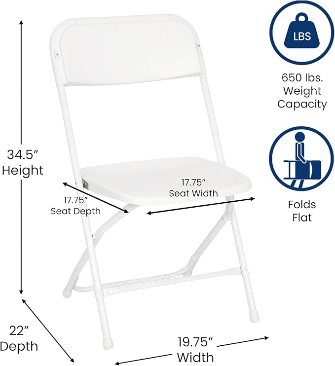Flash Furniture Hercules Series Big & Tall Stackable Plastic Folding Chairs - Image 3