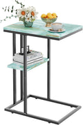 C Shaped End Side Table, Couch Sofa Table by Katrawu