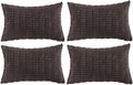 Fancy Homi 4 Packs Boho Dark Brown Decorative Throw Pillow Covers 12x20 Inch by Fancy+Homi