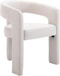 BESTANO Modern Linen Fabric Upholstered Dining Chairs by BESTANO
