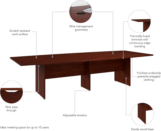 Bush Business Furniture 120-inch Office Conference Table - Image 7