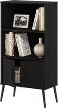 Furinno Claude Mid Century Style Accent Wooden Leg Bookcase Cabinet by Furinno-FitsYourSpaceFitsYourBudget