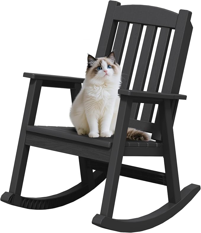 Greesum Outdoor Rocking Chair, 300lbs All-Weather Patio Rocker, Rust-Proof & by BuynowfromGreesum