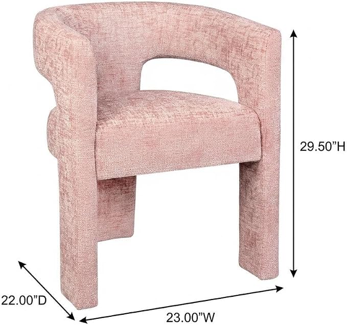 Jofran Gwen Jacquard Upholstered Accent Chair, Modern Luxury Plush Sculptural - Image 3