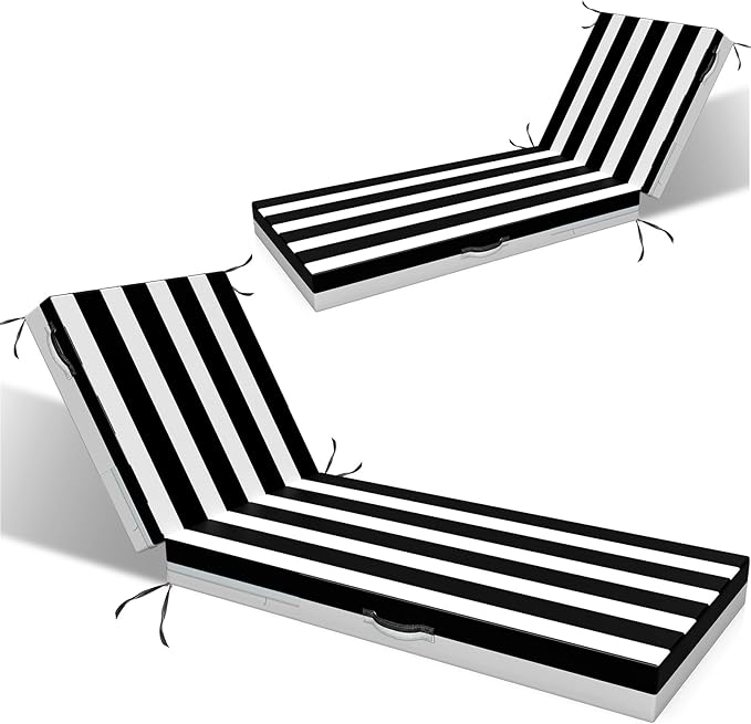 L'AGRATY Outdoor Lounge Chaise Cushion: 72x21x3 Inch Waterproof Lounge Chair by LAGRATY