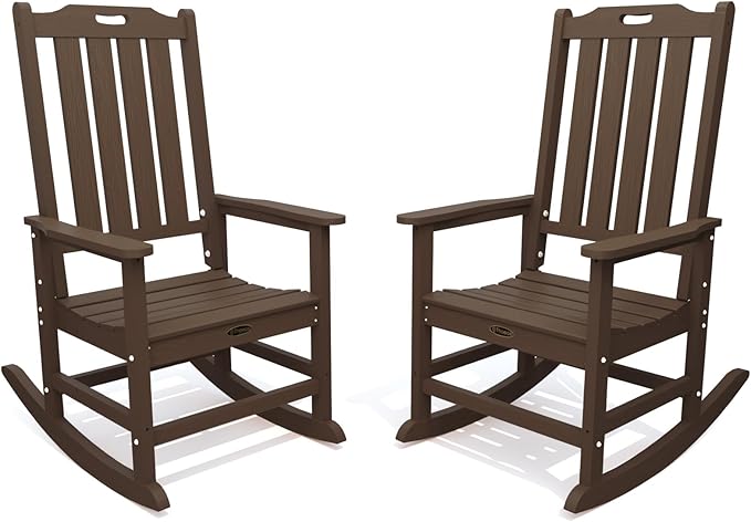 THOEOE Oversized Rocking Chair Set of 2, Outdoor Rocking Chair by THOEOE