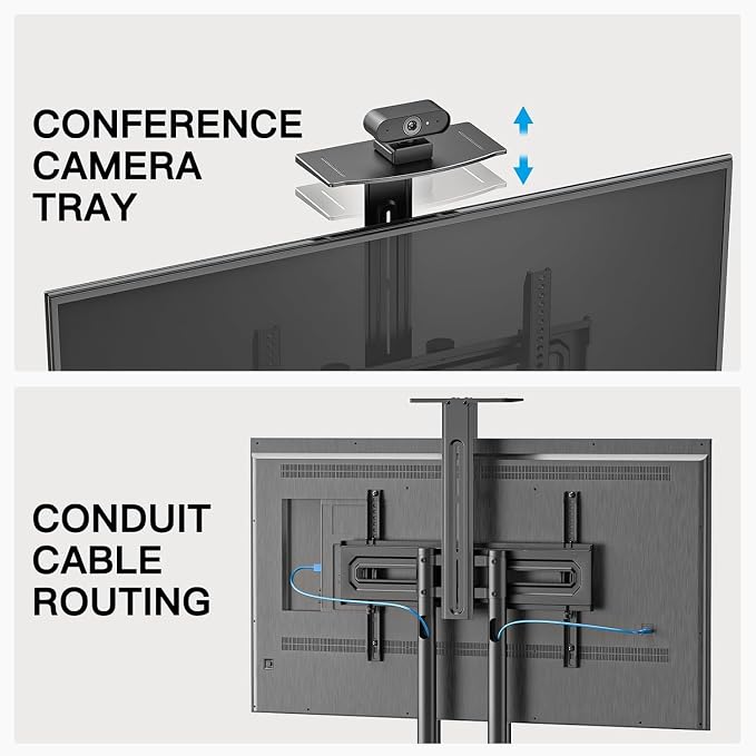PERLESMITH Rolling TV Stand - Image 6