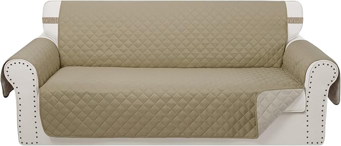 Reversible 4 Seater Sofa Cover 91 Inch Large Couch Cover Furniture Protector by LuxshareHome