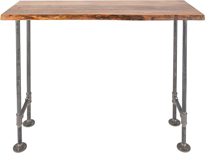 Restore by Pipe DÉCOR Live Edge Wood Console Table 48 in. x 16 in. x 34 in. by PipeD%C3%A9cor