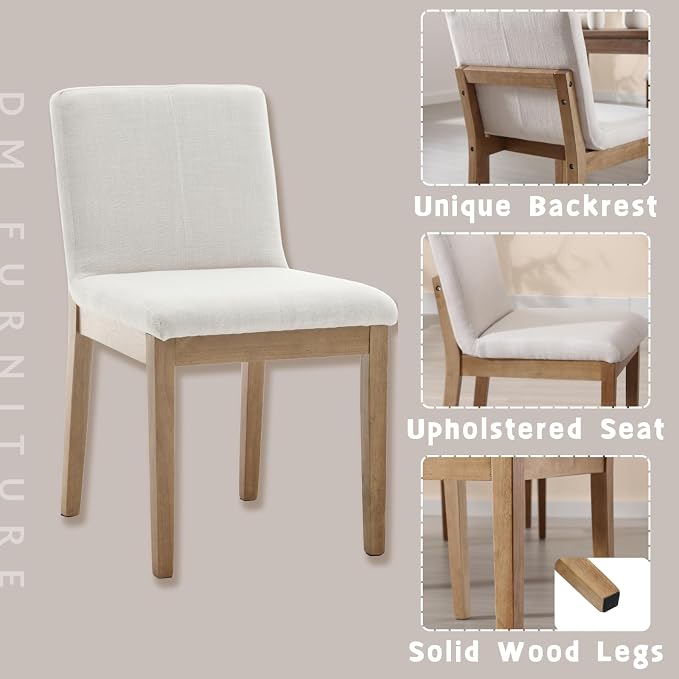 Farmhouse Wooden Dining Chairs - Image 5